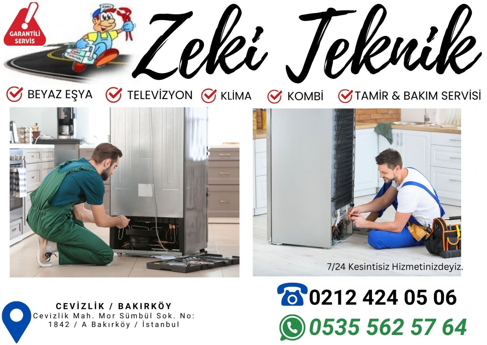Cevizlik  Buzdolabı Servisi Bakırköy